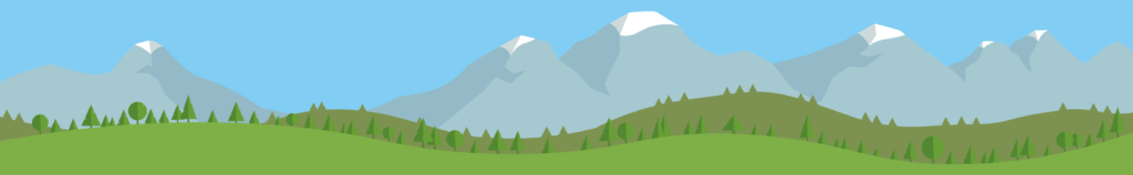 Animated landscape with mountains