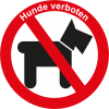 Hunde verboten-Schild